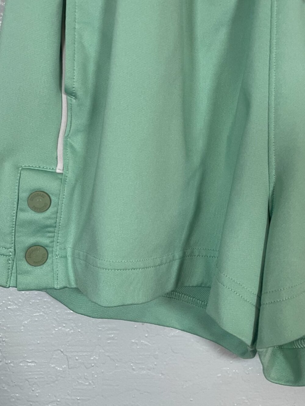 Gymshark Women XS Green Recess Shorts Snaps Pocket Drawstring Athleisure Workout - Picture 2 of 7